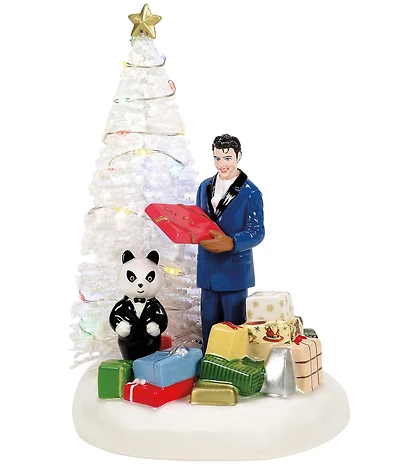 Department 56 Snow Village Elvis Passes Out The Gifts Lighting Figurine