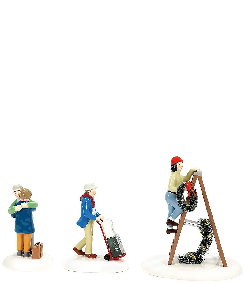 Department 56 Snow Village Friends & Neighbors Figures Set of 3