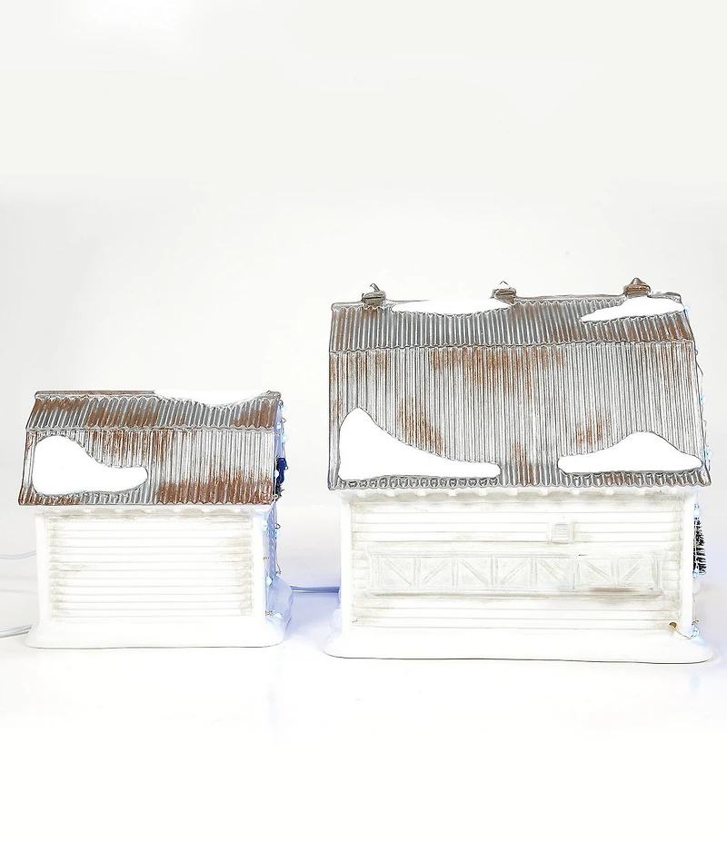 Department 56 Snow Village Graceland Stables, Set of 2