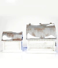 Department 56 Snow Village Graceland Stables, Set of 2