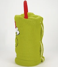 Department 56 Snowpinions Angry Santa Grinch Snow Throw Holiday Fleece Blanket