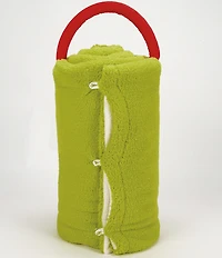 Department 56 Snowpinions Angry Santa Grinch Snow Throw Holiday Fleece Blanket