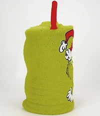Department 56 Snowpinions Angry Santa Grinch Snow Throw Holiday Fleece Blanket