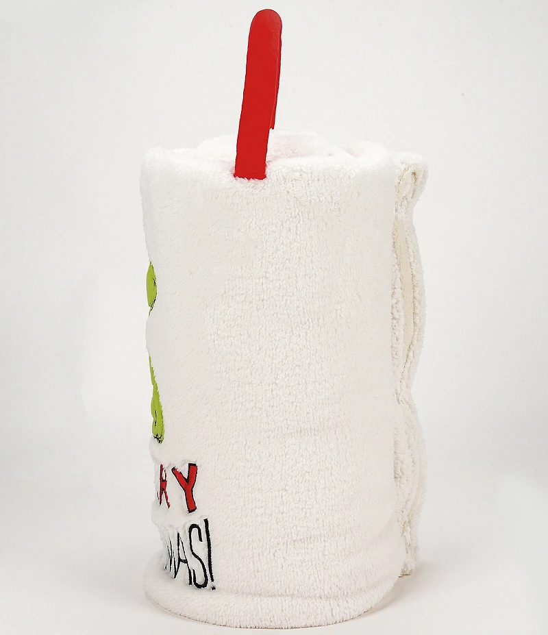 Department 56 Snowpinions Merry Grinchmas Holiday Fleece Throw