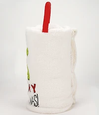 Department 56 Snowpinions Merry Grinchmas Holiday Fleece Throw