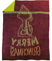 Department 56 Snowpinions Merry Grinchmas! Soft Plush Holiday Blanket