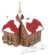 Department 56 Village 50th Anniversary Limited Edition Collection Chapel Of Abundant Grace Church Collectible Figurine