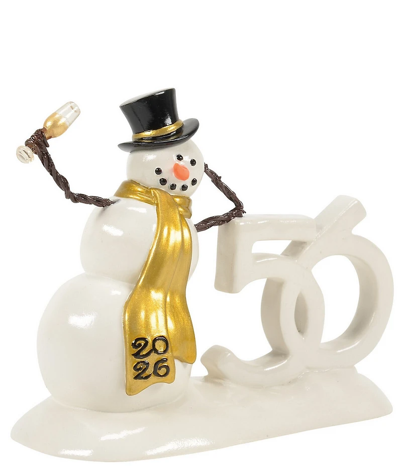 Department 56 Village 50th Anniversary Limited Edition Collection Lucky The Snowman 2026 Dated Figurine