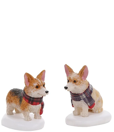 Department 56 Village Highland Corgi Set Of 2 Figurines