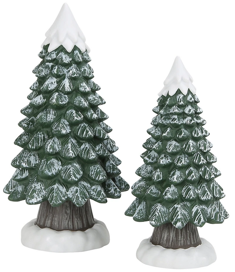 Department 56 Village Highland Trees 2-Piece Figurine Set