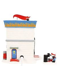 Department 56 Village Hot Wheels Detail Center 2-Piece Figurine Set