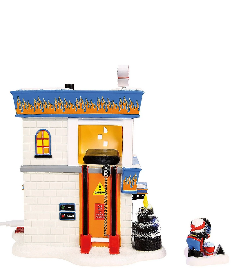 Department 56 Village Hot Wheels Detail Center 2-Piece Figurine Set