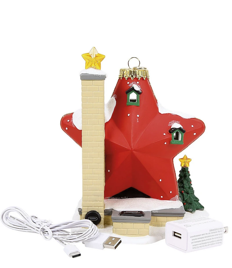 Department 56 Village North Pole Series Sparkle Star Ornament Lit House Collectible Figurine