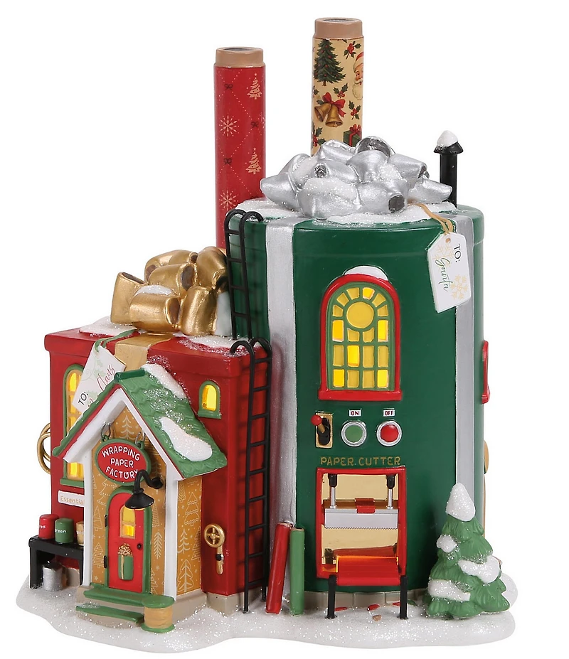 Department 56 Village North Pole Series Wrapping Paper Factory Collectible Figurine