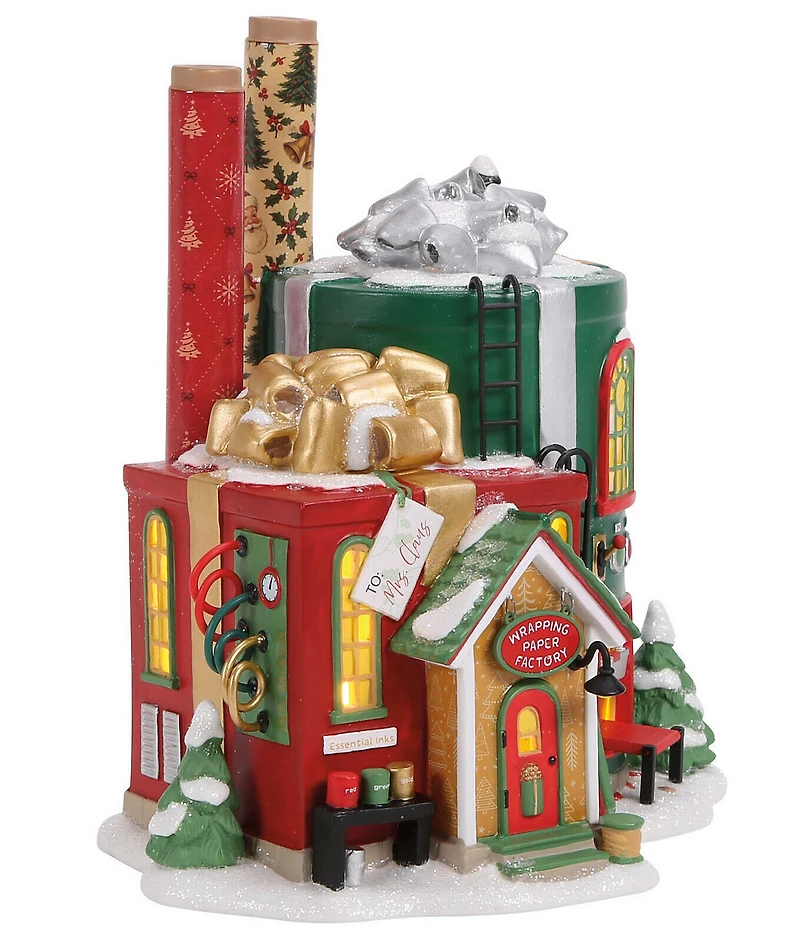 Department 56 Village North Pole Series Wrapping Paper Factory Collectible Figurine