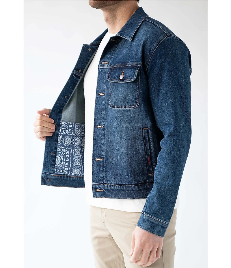 Devil-Dog Dungarees Thunderhead Wash Stretch Denim Trucker Jacket