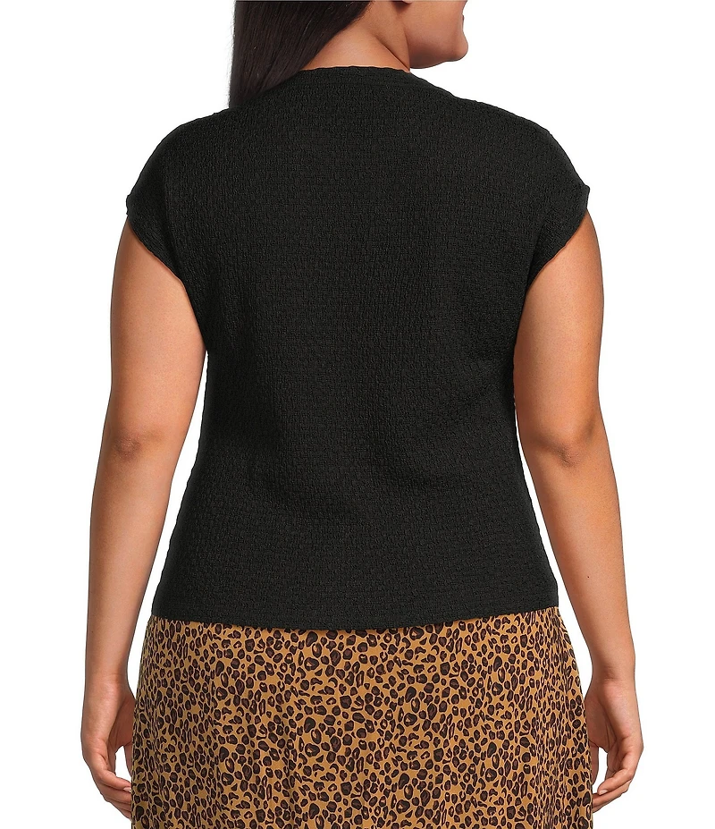 Dex Clothing Plus Size Drop-Shoulder Textured Top