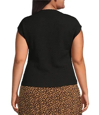 Dex Clothing Plus Size Drop-Shoulder Textured Top