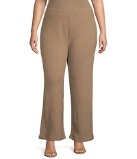 Dex Clothing Plus Size Flowy Wide Leg Textured Pants