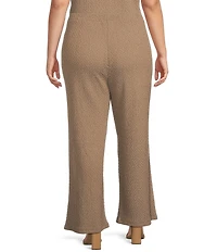 Dex Clothing Plus Size Flowy Wide Leg Textured Pants