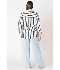 Dex Plus Flowy Satin Blouse