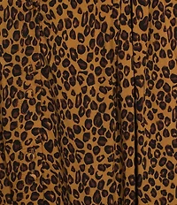 Dex Plus High Rise Leopard Print Button Front Midi Skirt