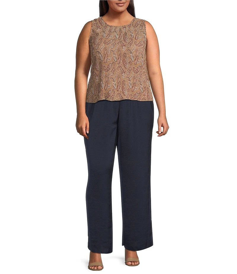 Dex Plus High Waist Flowy Wide Leg Pants