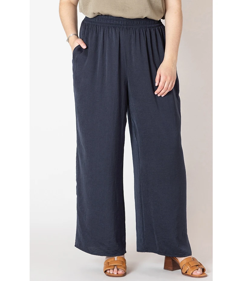 Dex Plus High Waist Flowy Wide Leg Pants