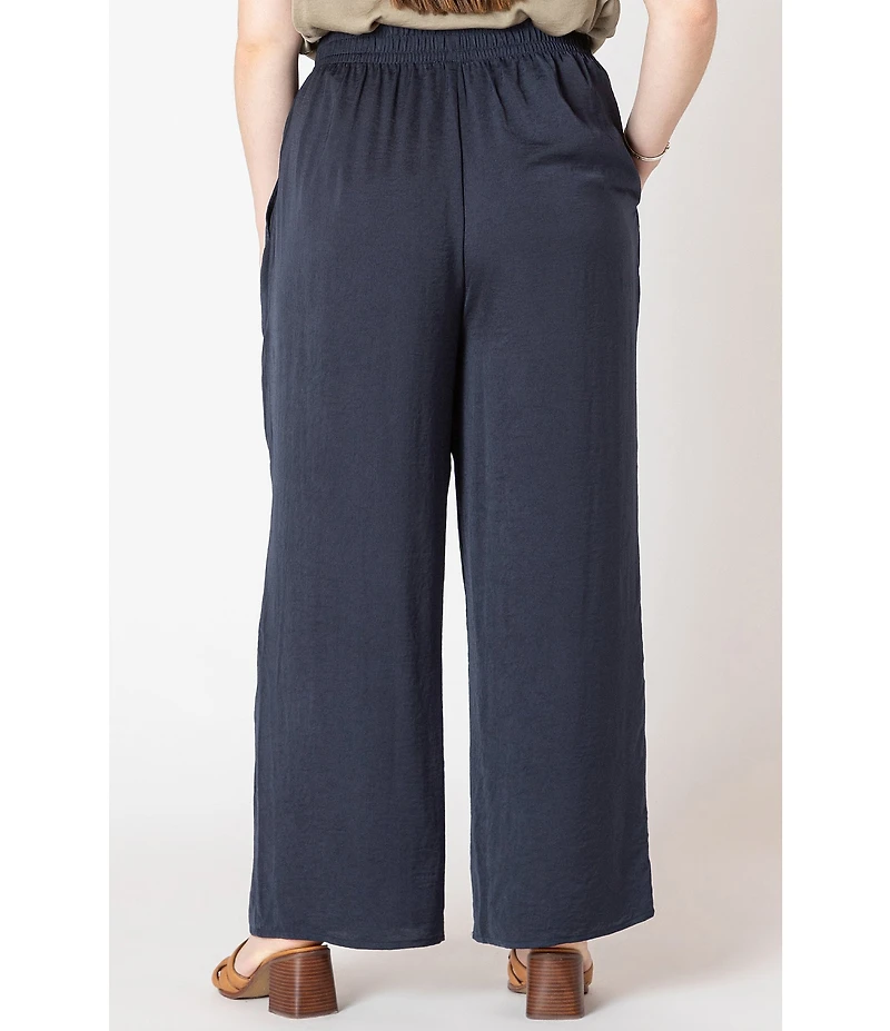 Dex Plus High Waist Flowy Wide Leg Pants