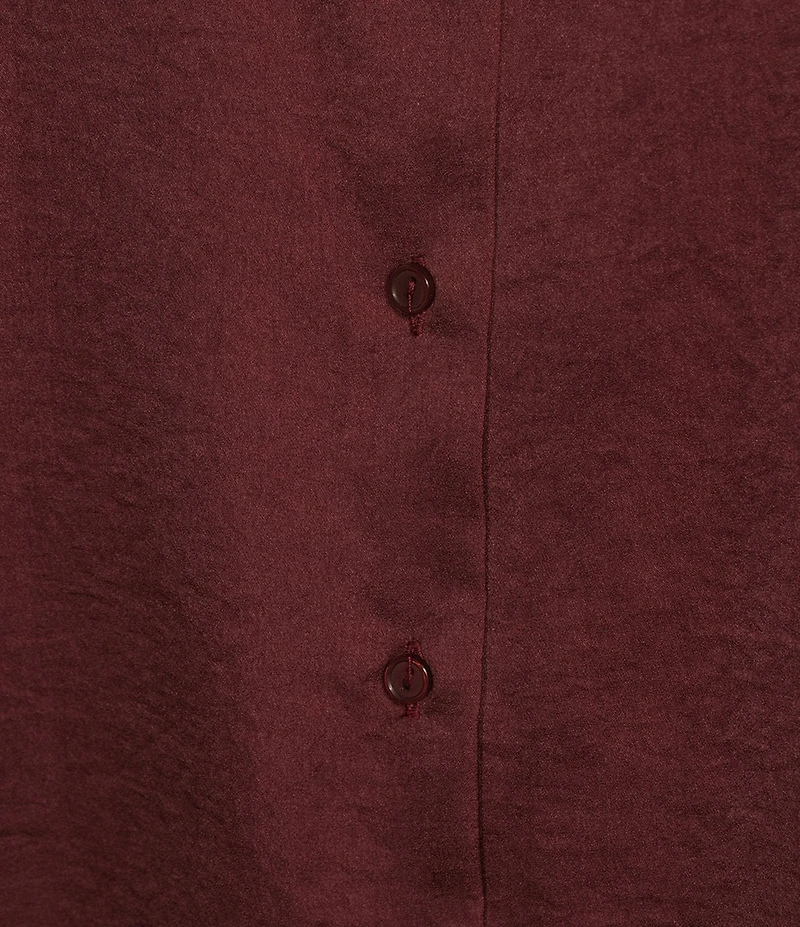 Dex Plus Long Sleeve Flowy Satin Blouse