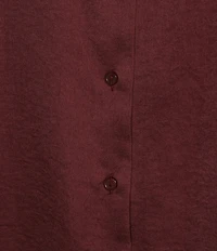 Dex Plus Long Sleeve Flowy Satin Blouse