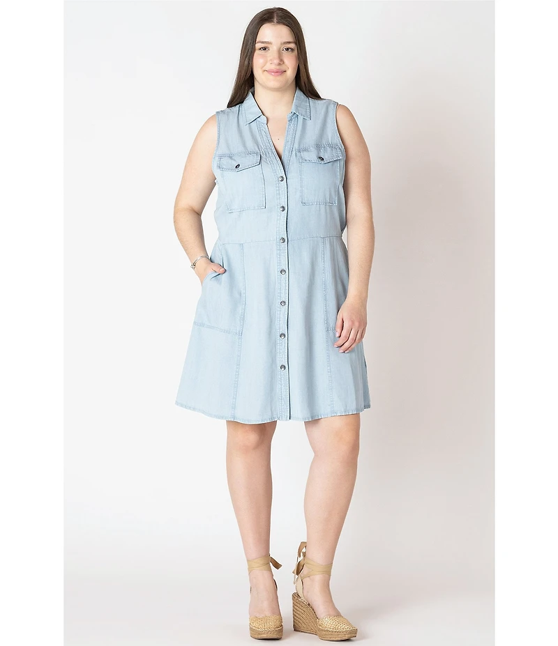 Dex Plus Sleeveless Utility Dress