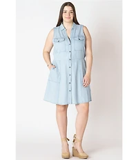 Dex Plus Sleeveless Utility Dress