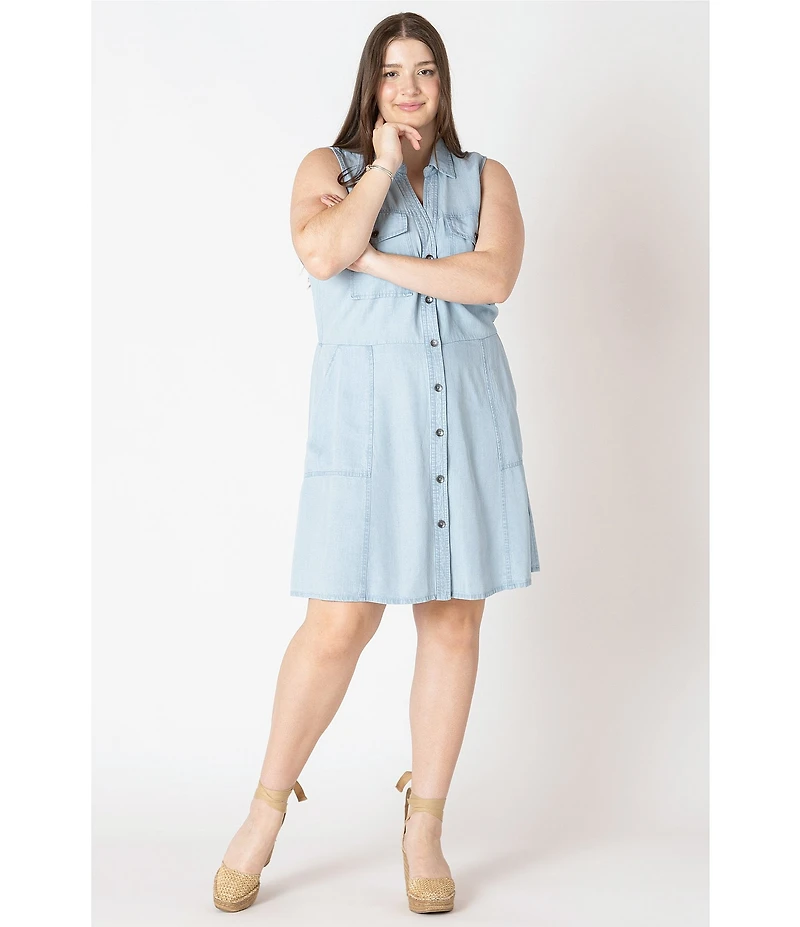Dex Plus Sleeveless Utility Dress