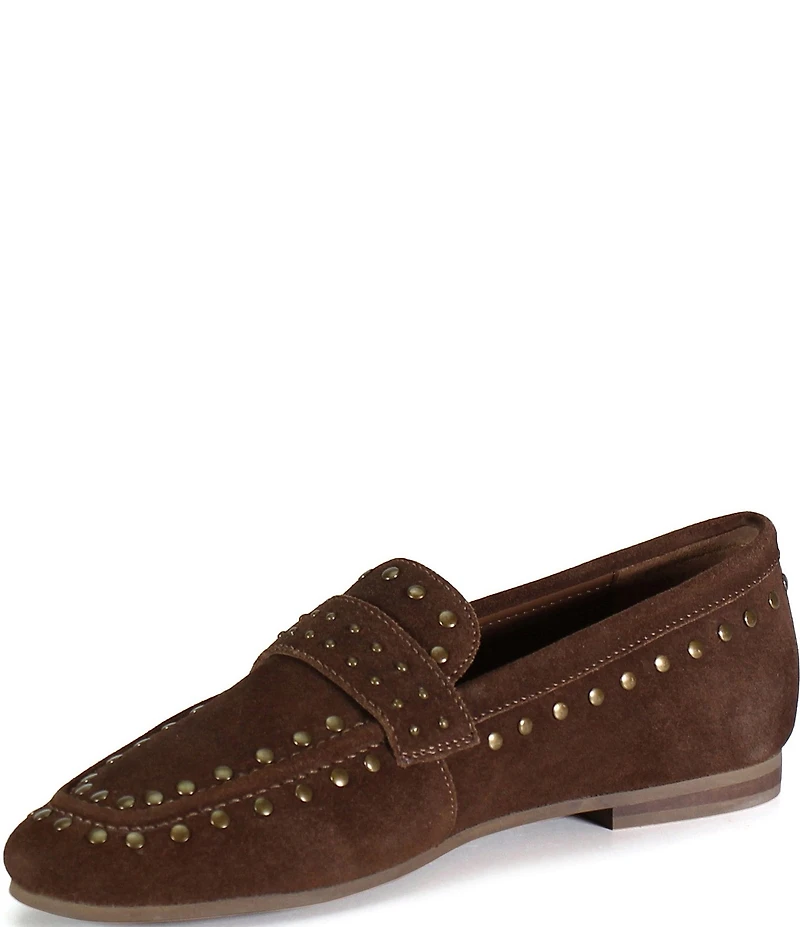 Diba True Can Yon Studded Suede Square Toe Loafers