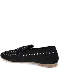 Diba True Can Yon Studded Suede Square Toe Loafers