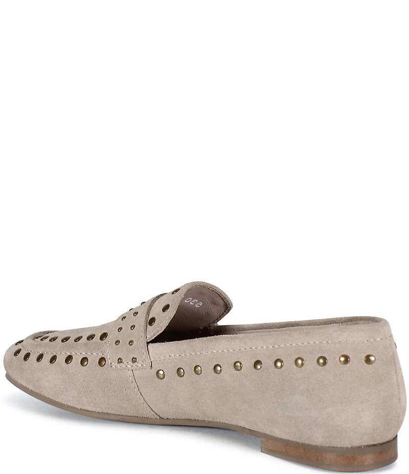Diba True Can Yon Studded Suede Square Toe Loafers