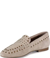 Diba True Can Yon Studded Suede Square Toe Loafers