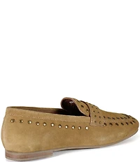 Diba True Can Yon Studded Suede Square Toe Loafers