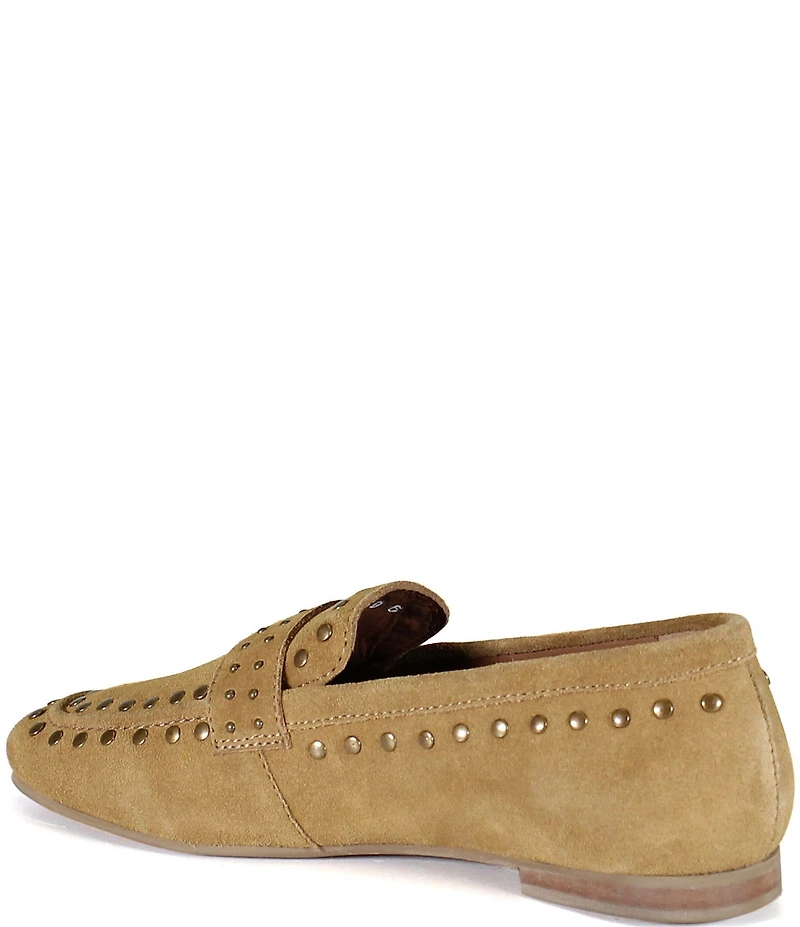 Diba True Can Yon Studded Suede Square Toe Loafers
