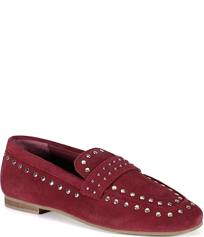 Diba True Can Yon Studded Suede Square Toe Loafers