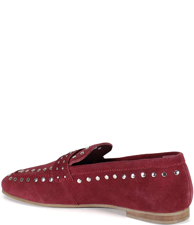 Diba True Can Yon Studded Suede Square Toe Loafers