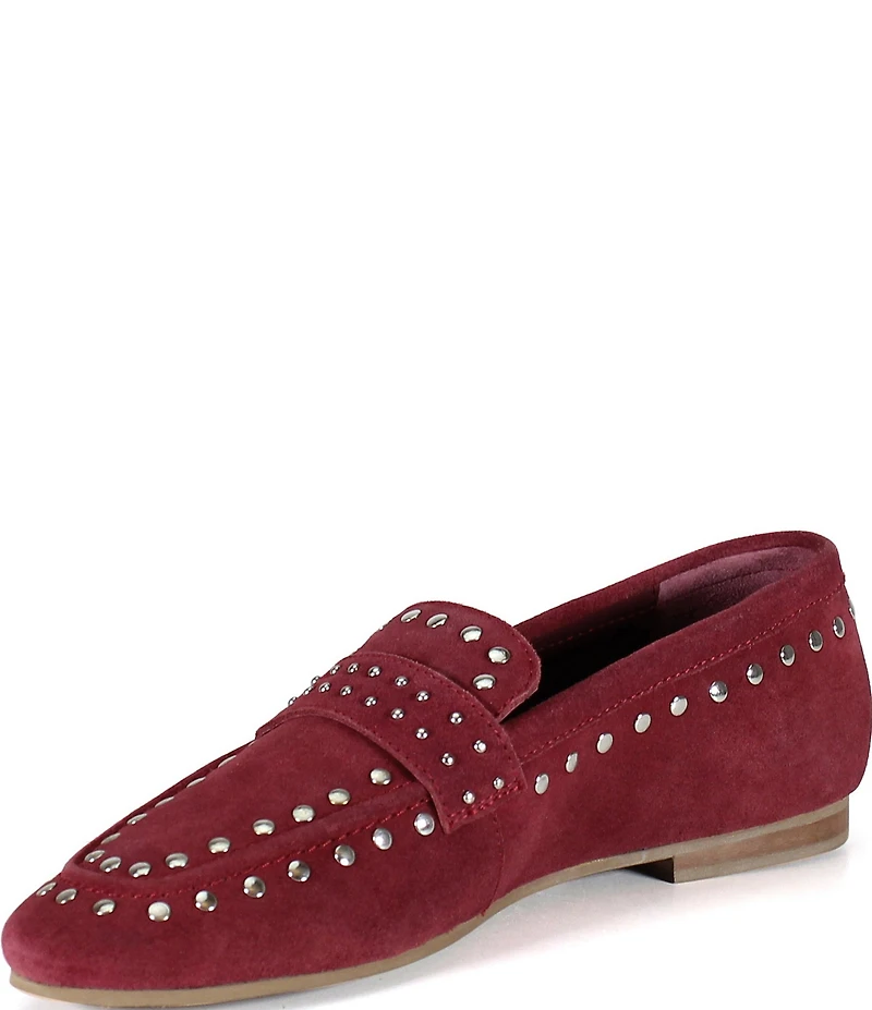 Diba True Can Yon Studded Suede Square Toe Loafers
