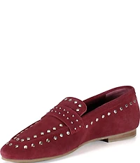 Diba True Can Yon Studded Suede Square Toe Loafers