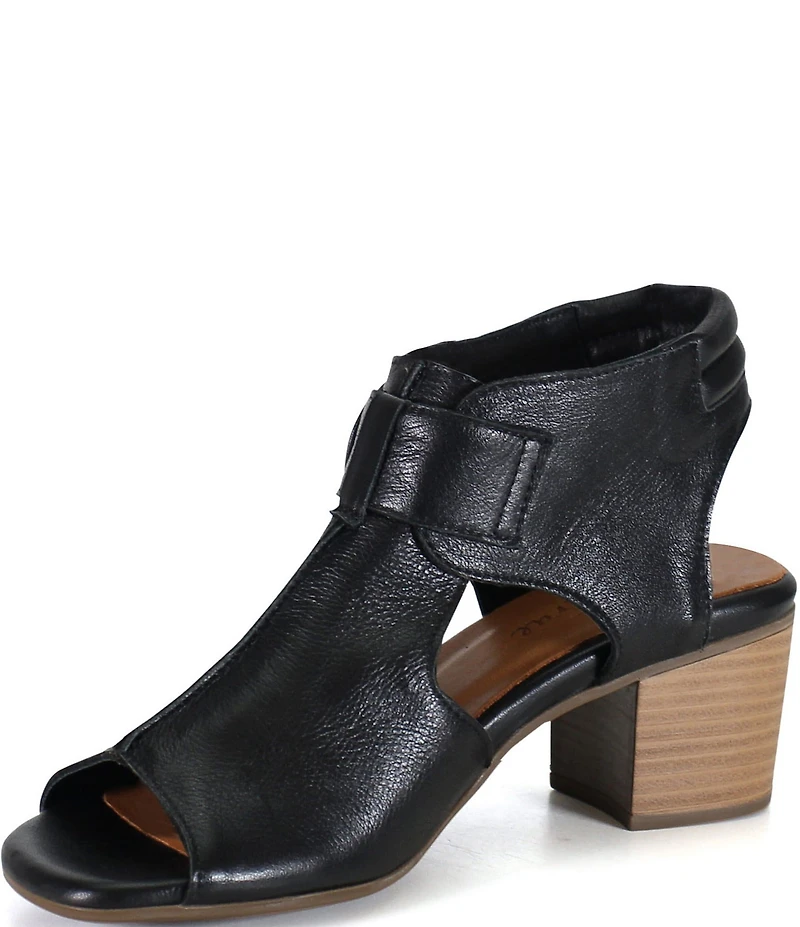 Diba True Cora Line Leather Block Heel Shooties