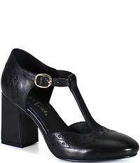Diba True Juke Box Leather T-Strap Pumps