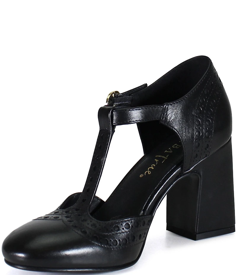 Diba True Juke Box Leather T-Strap Pumps