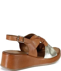 Diba True Kala Flower Leather Knotted Platform Wedge Sandals