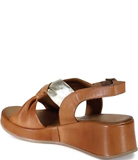 Diba True Kala Flower Leather Knotted Platform Wedge Sandals