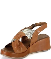 Diba True Kala Flower Leather Knotted Platform Wedge Sandals